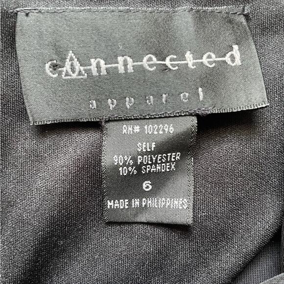 Connected Apparel Vintage Black Velour Maxi Dress With Sash Neckline Size 6 - Picture 3 of 6